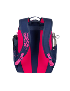 Rucsac zilnic RivaCase Heide, 15.6", Poliester, Albastru închis/Roz 2