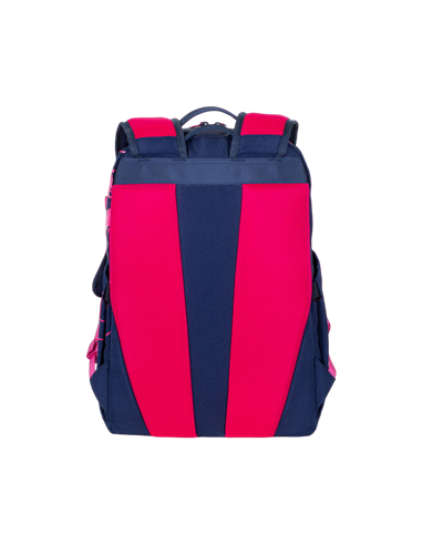 Rucsac zilnic RivaCase Heide, 15.6", Poliester, Albastru închis/Roz