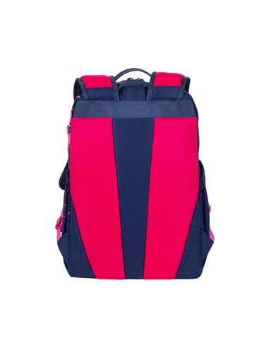 Rucsac zilnic RivaCase Heide, 15.6", Poliester, Albastru închis/Roz
