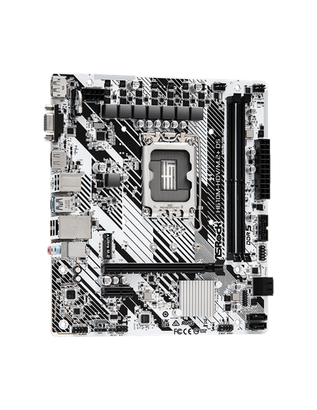 Материнская плата ASRock H610M-HDV/M.2+ D5, LGA1700, Intel H610, Micro-ATX