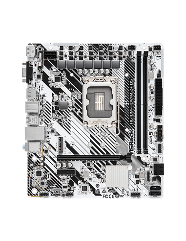 Материнская плата ASRock H610M-HDV/M.2+ D5, LGA1700, Intel H610, Micro-ATX