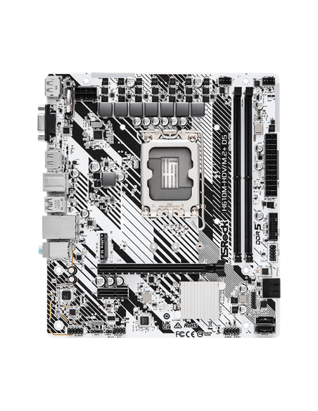 Материнская плата ASRock H610M-HDV/M.2+ D5, LGA1700, Intel H610, Micro-ATX