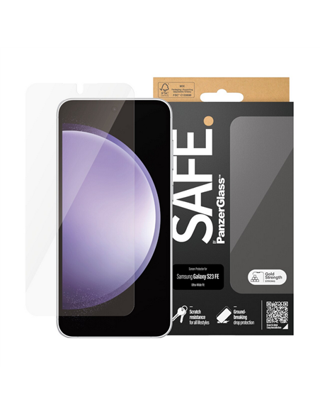 Sticlă de protecție PanzerGlass SAFE. Ultra-Wide Fit Samsung Galaxy S23 FE, Transparent