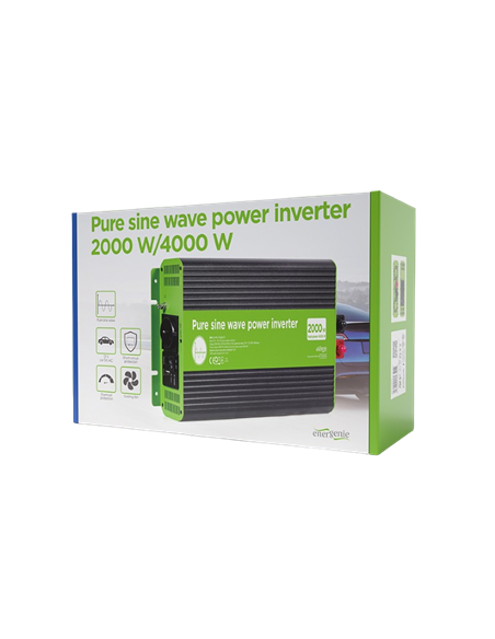 Invertor Auto Energenie EG-PWC-PS2000-01, 2000W, Multicolor