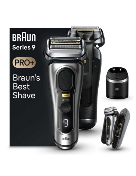 Электробритва мужская Braun 9 PRO+ 9577cc, Серебристый
