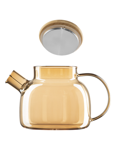Ceainic cu infuzor Ardesto AR3010GBG, 1L, Transparent | Auriu