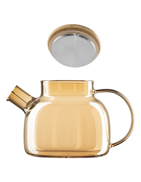 Ceainic cu infuzor Ardesto AR3010GBG, 1L, Transparent | Auriu