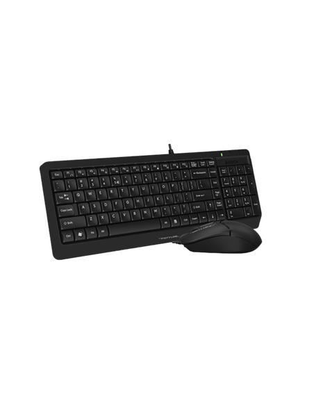Set Tastatură + Mouse A4Tech F1512, Cu fir, Negru