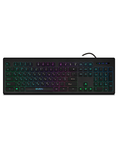 Tastatură SVEN KB-C7500EL, Cu fir, Negru