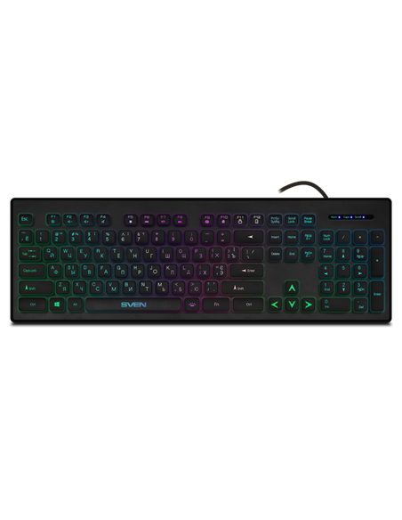 Tastatură SVEN KB-C7500EL, Cu fir, Negru