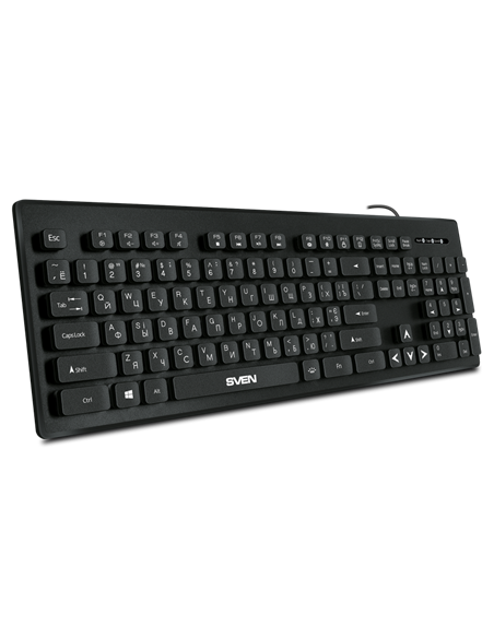 Tastatură SVEN KB-C7500EL, Cu fir, Negru