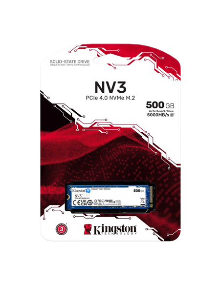 Накопитель SSD Kingston NV3, 500Гб, SNV3S/500G