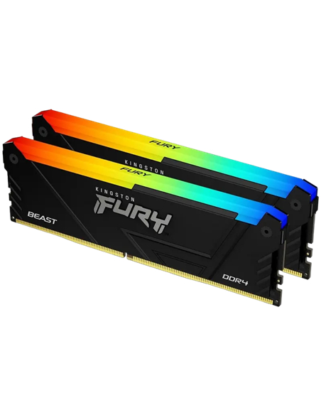 Оперативная память Kingston FURY Beast RGB, DDR4 SDRAM, 3200 МГц, 32 ГБ, KF432C16BB12AK2/32WP