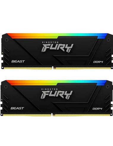 Оперативная память Kingston FURY Beast RGB, DDR4 SDRAM, 3200 МГц, 32 ГБ, KF432C16BB12AK2/32WP
