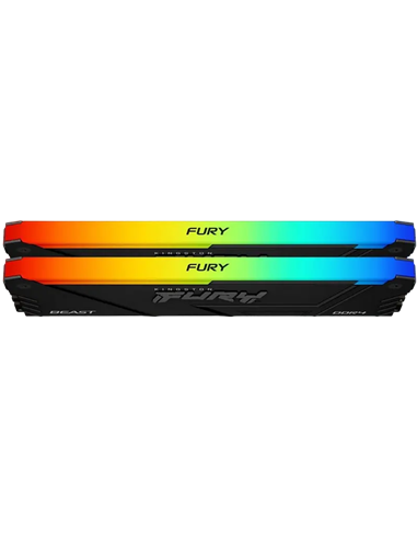 Оперативная память Kingston FURY Beast RGB, DDR4 SDRAM, 3200 МГц, 32 ГБ, KF432C16BB12AK2/32WP