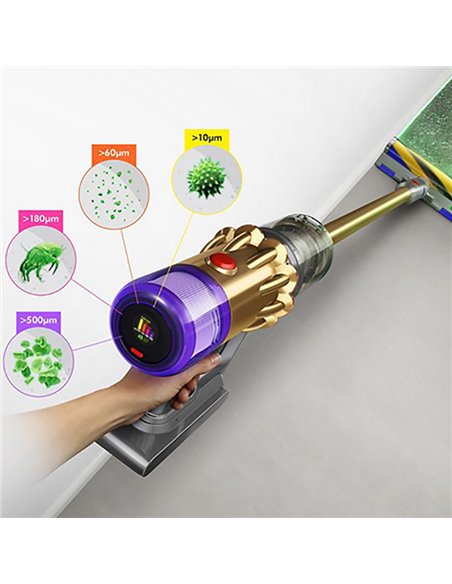 Aspirator Vertical Dyson V12 Detect Slim Absolute, Galben | Nichel