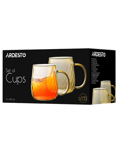 Набор стаканов Ardesto 350 мл, 2 шт, Золотой