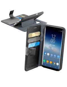 Husă tip carte Cellularline Book Agenda -  Galaxy S9+, Negru
