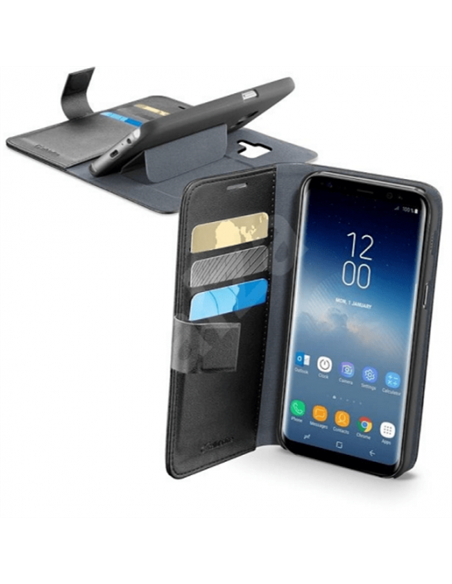 Husă tip carte Cellularline Book Agenda -  Galaxy S9+, Negru