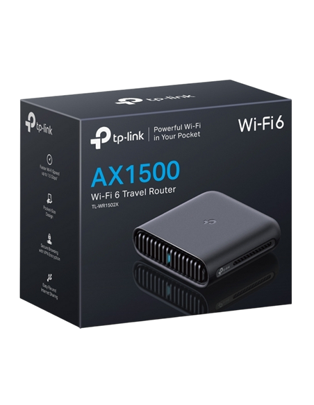 Router fără fir TP-LINK TL-WR1502X, Wi-Fi, Negru