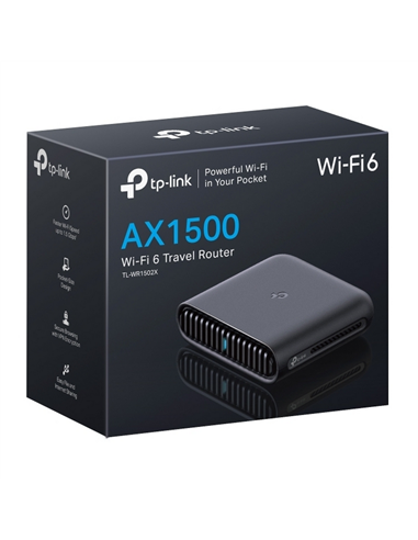 Router fără fir TP-LINK TL-WR1502X, Wi-Fi, Negru