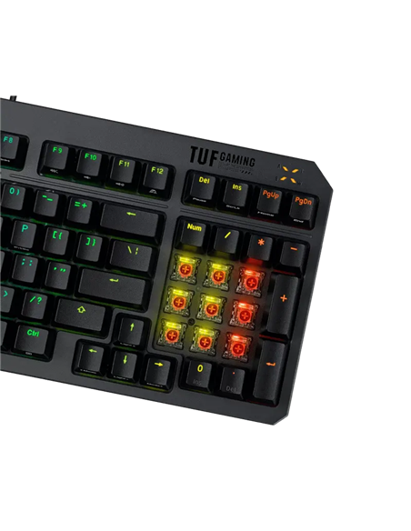 Клавиатура ASUS TUF Gaming K3 Gen II, Проводное, Чёрный