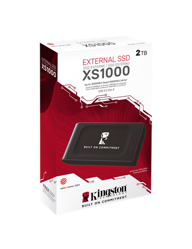 SSD portabil extern Kingston XS1000 BoC, 2 TB, Negru (SXS1000/2000GA)