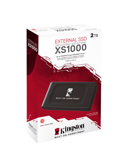 SSD portabil extern Kingston XS1000 BoC, 2 TB, Negru (SXS1000/2000GA)