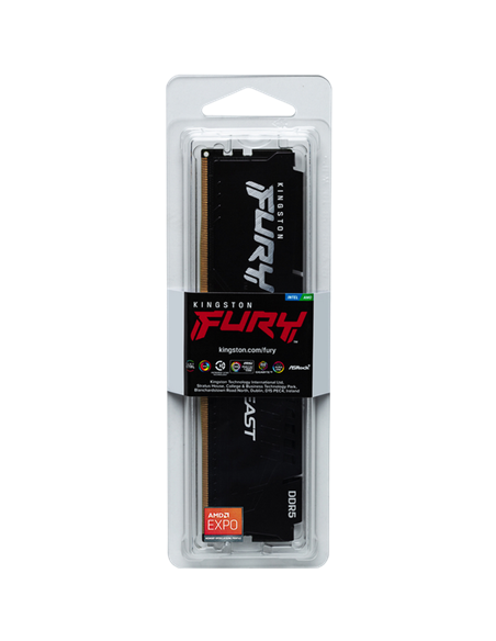 Оперативная память Kingston FURY Beast, DDR5 SDRAM, 6000 МГц, 8Гб, KF560C30BBE-8