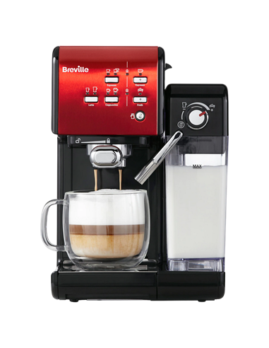 Cafetiera manuala Breville Prima Latte II VCF109X-01, 1050W, Roșu