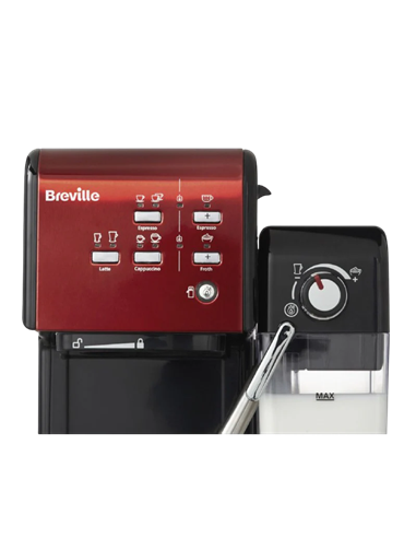 Cafetiera manuala Breville Prima Latte II VCF109X-01, 1050W, Roșu