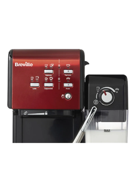 Cafetiera manuala Breville Prima Latte II VCF109X-01, 1050W, Roșu