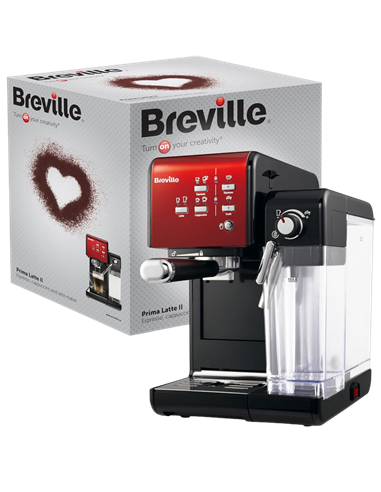 Cafetiera manuala Breville Prima Latte II VCF109X-01, 1050W, Roșu
