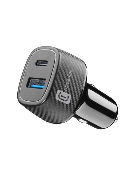 Автомобильное зарядное устройство Cellularline 18W+ PD 30W, 48Вт, Чёрный