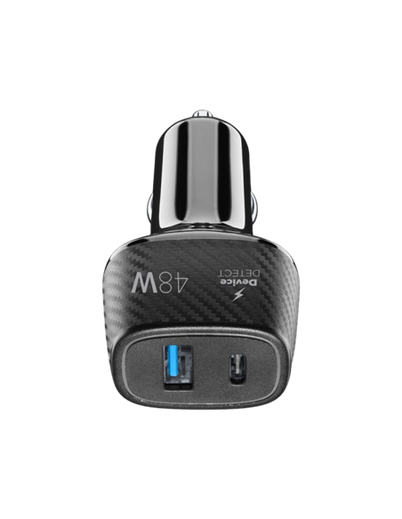 Incărcător auto Cellularline 18W+ PD 30W, 48W, Negru