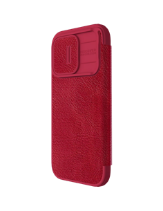 Husă tip carte Nillkin iPhone 15 Pro - Qin Pro, Roșu 2