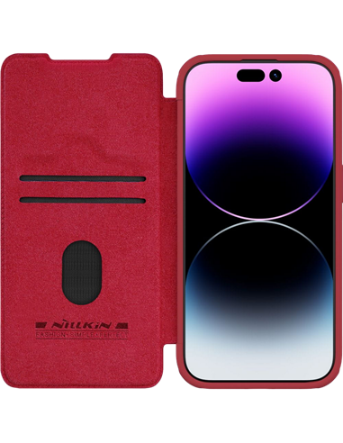 Чехол книжка Nillkin iPhone 15 Pro - Qin Pro, Красный