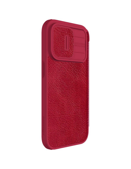 Чехол книжка Nillkin iPhone 15 Pro - Qin Pro, Красный