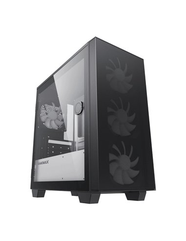 Carcasă PC Gamemax Aero Mini, Mini-Tower, Fără PSU, Negru