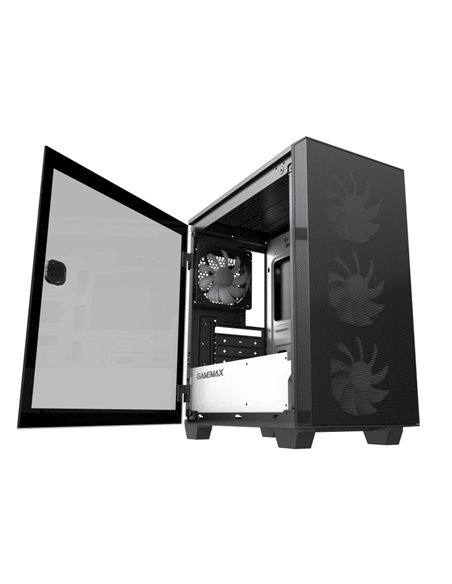 Компьютерный корпус Gamemax Aero Mini, Mini-Tower, Без блока питания, Чёрный