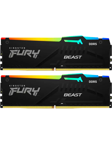 Memorie RAM Kingston FURY Beast RGB, DDR5 SDRAM, 6800 MHz, 32GB, KF568C34BBEAK2-32