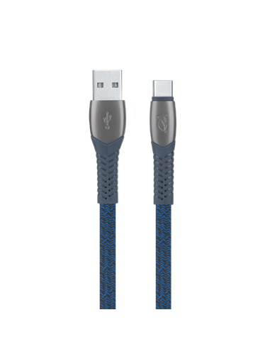 Кабель для зарядки и синхронизации Rivacase PS6102 BL12, USB Type-A/USB Type-C, 1,2м, Синий