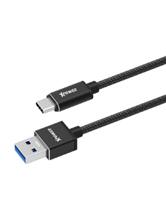 Кабель для зарядки и синхронизации Xpower Type-C cable Nylon, USB Type-A/USB Type-C, 1м, Чёрный 2