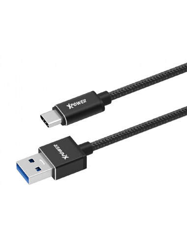 Кабель для зарядки и синхронизации Xpower Type-C cable Nylon, USB Type-A/USB Type-C, 1м, Чёрный