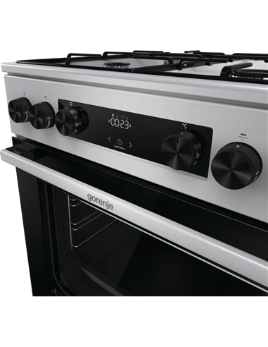 Aragaz Mixt Gorenje GKS6C70XJ, Oțel inoxidabil