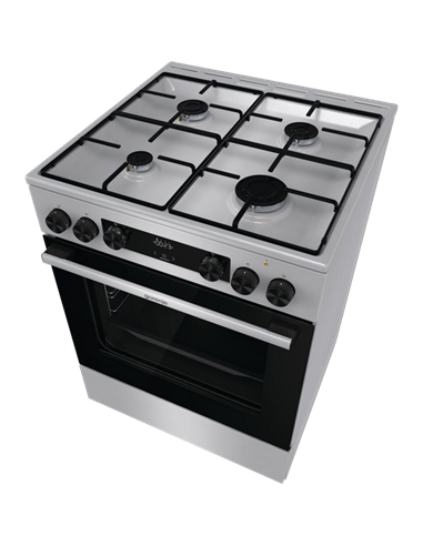 Комбинированная плита Gorenje GKS6C70XJ, Нержавеющая сталь