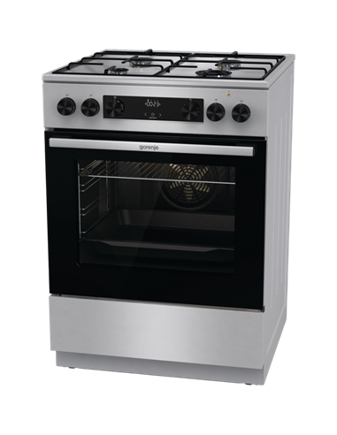 Комбинированная плита Gorenje GKS6C70XJ, Нержавеющая сталь