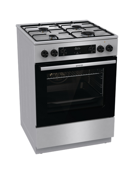 Aragaz Mixt Gorenje GKS6C70XJ, Oțel inoxidabil