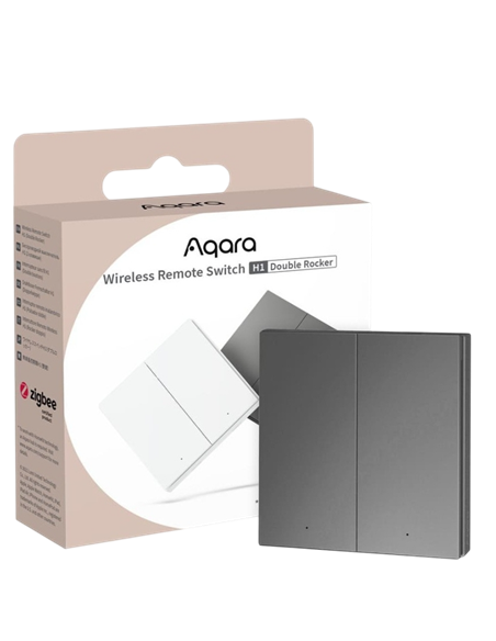 Comutator inteligent AQARA Wireless Switch H1 (Double Rocker), Gri