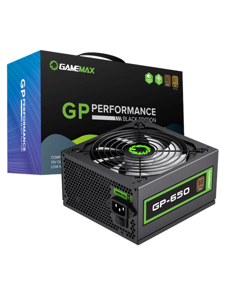 Блок питания для компьютеров Gamemax GP-650, 650Вт, ATX, Немодульный